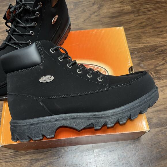 Lugz Warsaw 6 Inch Slip Resistant Soft Toe Work Boot Mens Black MWARSD Size 12